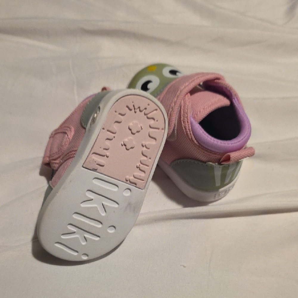 Pink and Gray Baby Walker Shoes